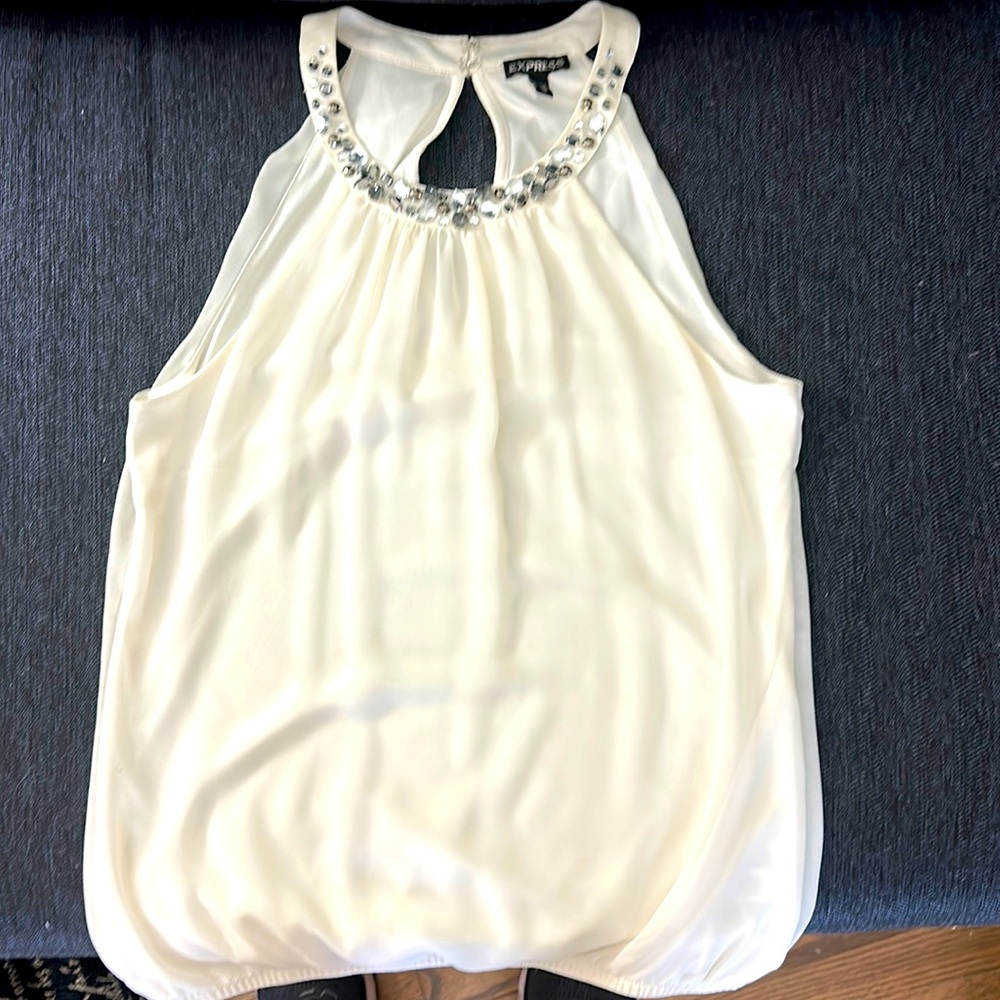 Formal white dressy top